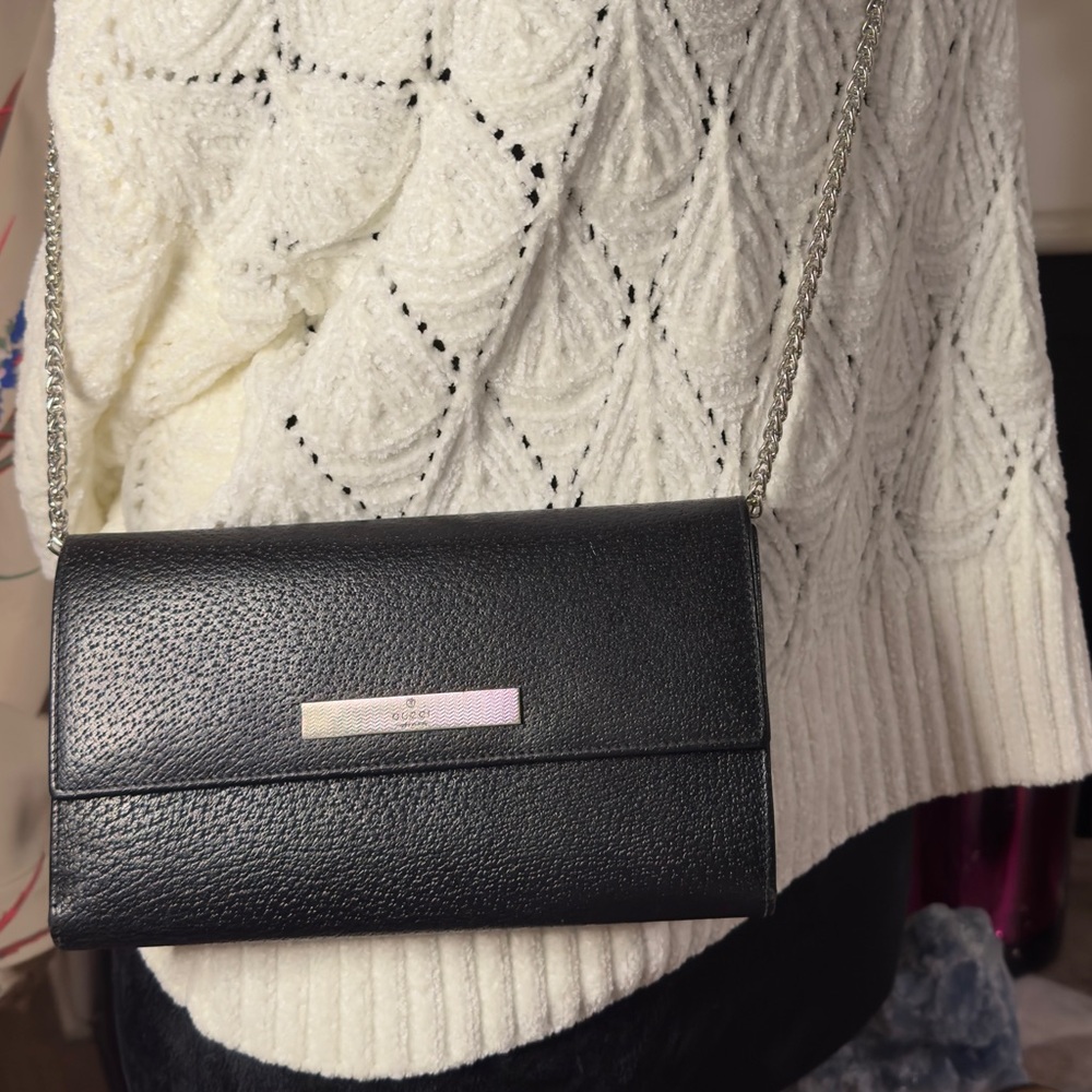 GUCCI Long Large Leather Wallet Black - Picture 16 of 16